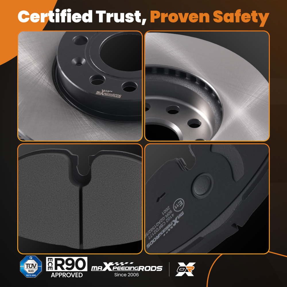 Front Brake Discs Pads Set compatible for VW Golf VII Hatchback 2012-2021 24012501451