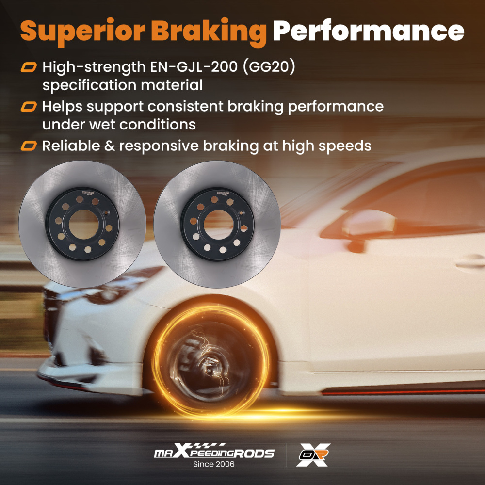 Front Brake Discs Pads Set compatible for VW Golf VII Hatchback 2012-2021 24012501451