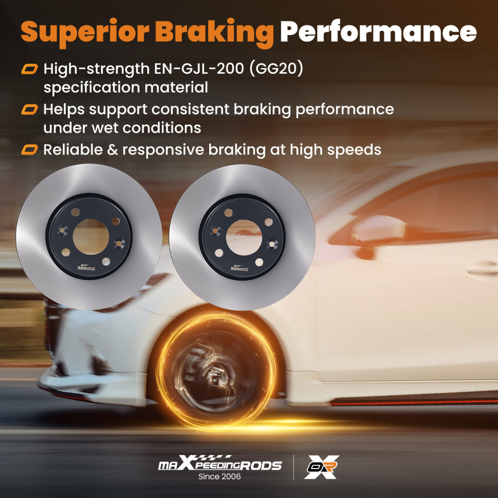 Brake Discs+Brake Pads Front compatible for Dacia Dokker/Compatible for Renault Clio 2013-2021 402061200R