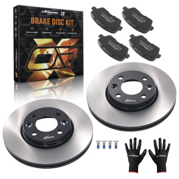 Brake Discs+Brake Pads Front compatible for Dacia Dokker/Compatible for Renault Clio 2013-2021 402061200R