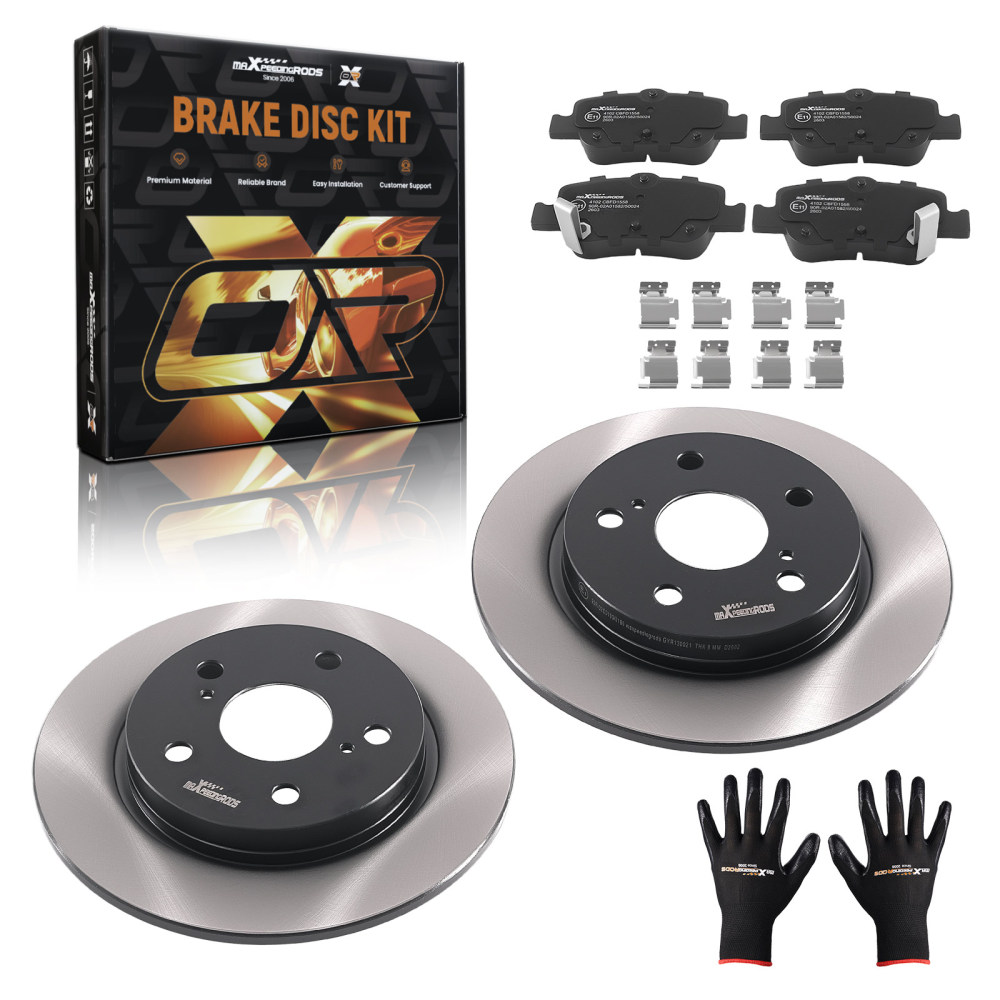 Rear Brake Discs Pads Set compatible for Toyota Auris E15/Compatible for Corolla E14/Compatible for Corolla E15 2006-2013