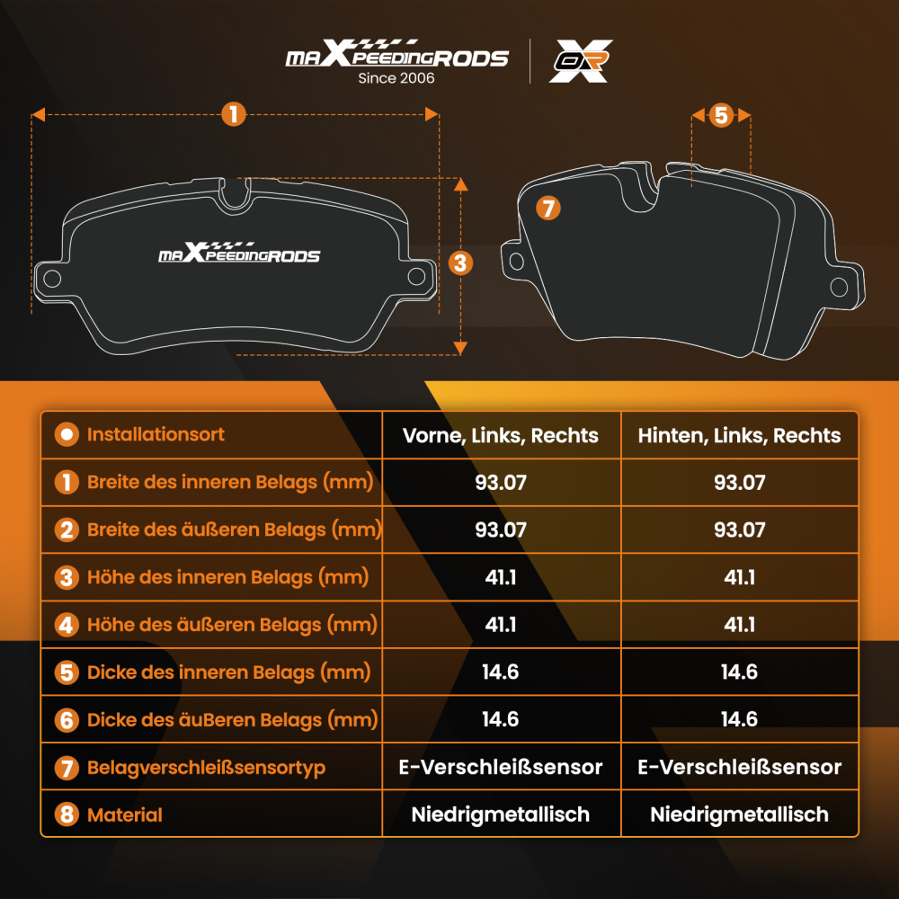 Rear Brake DiscsBrake Pads compatible for Hyundai i30 ix35/Compatible for Kia Ceed Pro CeeD ED Sportage