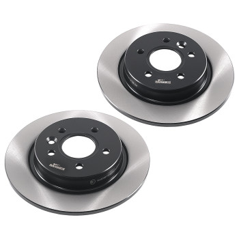 Rear Solid Brake Discs and Pads compatible for Volvo V50/Compatible for Ford Focus 2003-2012 1223568