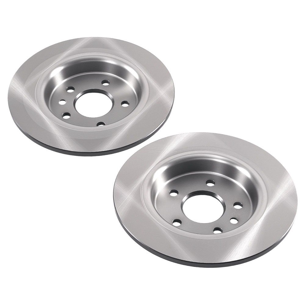 Rear Solid Brake Discs and Pads compatible for Volvo V50/Compatible for Ford Focus 2003-2012 1223568