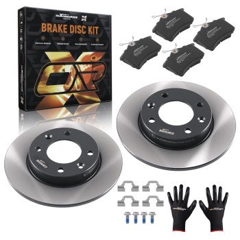 Brake Discs+Brake Pads Rear compatible for Peugeot 307 SW/Compatible for Citroen C4 2002-2011 1E0698451B