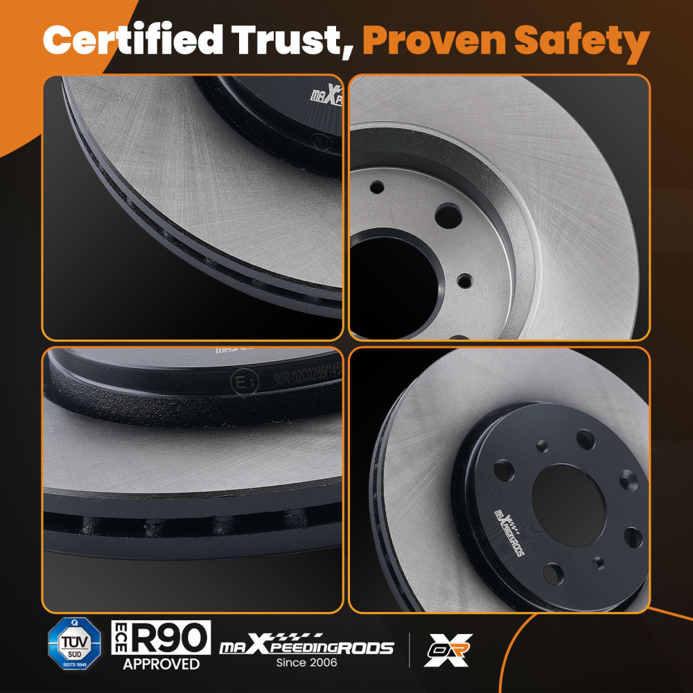 Front Brake Discs and Pads compatible for Peugeot 107 PM, PN 05-2014/108 14-2023 4246F0