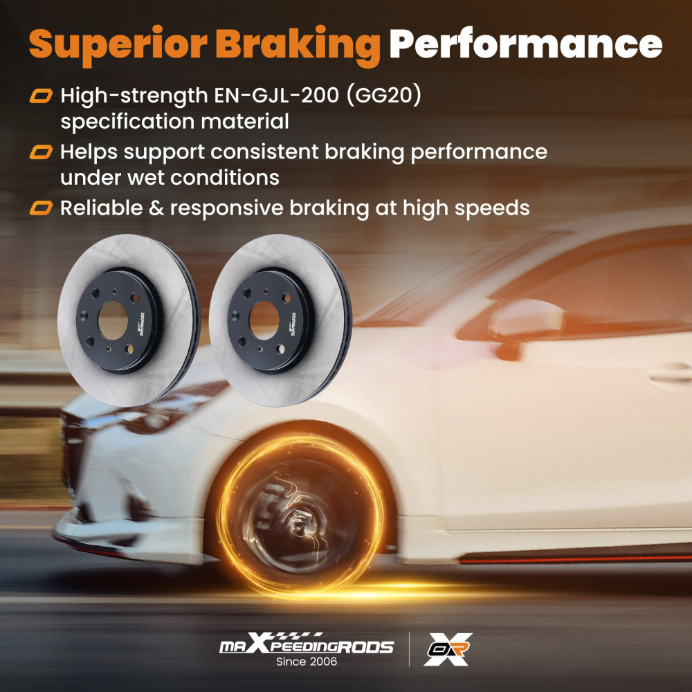 Front Brake Discs and Pads compatible for Peugeot 107 PM, PN 05-2014/108 14-2023 4246F0