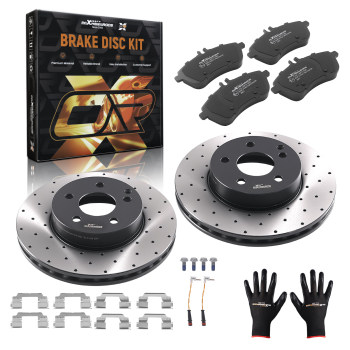 Front Brake DiscsPads compatible for Mercedes C Class C204/S204 2007-2023 2044212812