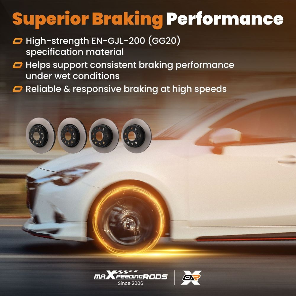 Front Rear Brake Discs and Pads compatible for Audi A3 2003-2013 1K0615301AC 1J0698151E