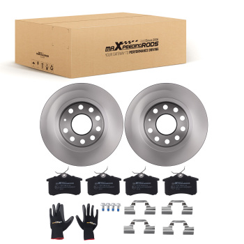 254.7mm Rear BrakeDiscs Pads compatible for Audi A3 2003-2013/Compatible for Seat Altea 2004-2015