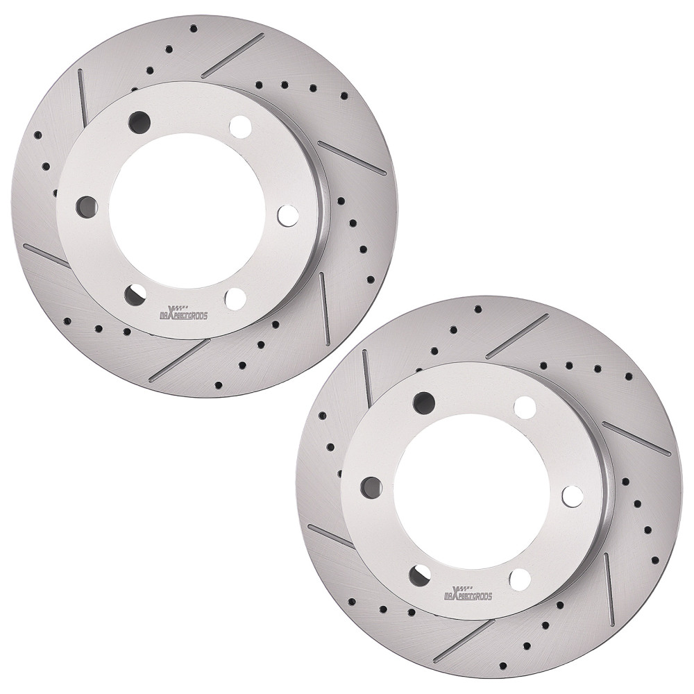 Front Drilled Slotted Brake Rotors Pads compatible for Toyota Tacoma 1999-2004 S31165 D799