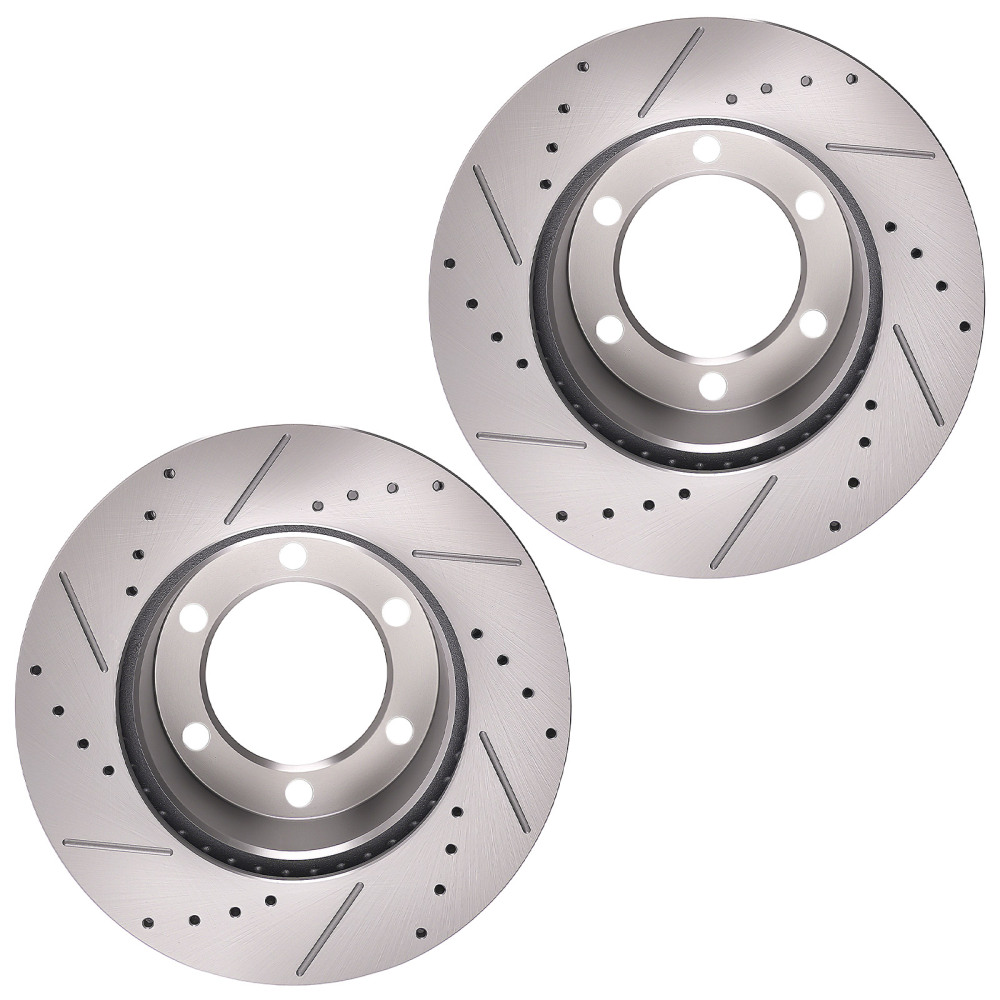 Front Drilled Slotted Brake Rotors Pads compatible for Toyota Tacoma 1999-2004 S31165 D799