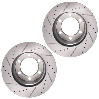 Front Drilled Slotted Brake Rotors Pads compatible for Toyota Tacoma 1999-2004 S31165 D799
