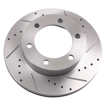Front Drilled Slotted Brake Rotors Pads compatible for Toyota Tacoma 1999-2004 S31165 D799