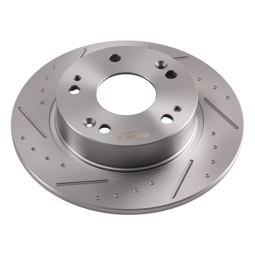Rear Drilled Slotted Brake Rotors Pads compatible for Acura TSX 2004-08 compatible for Honda Accord 03-07