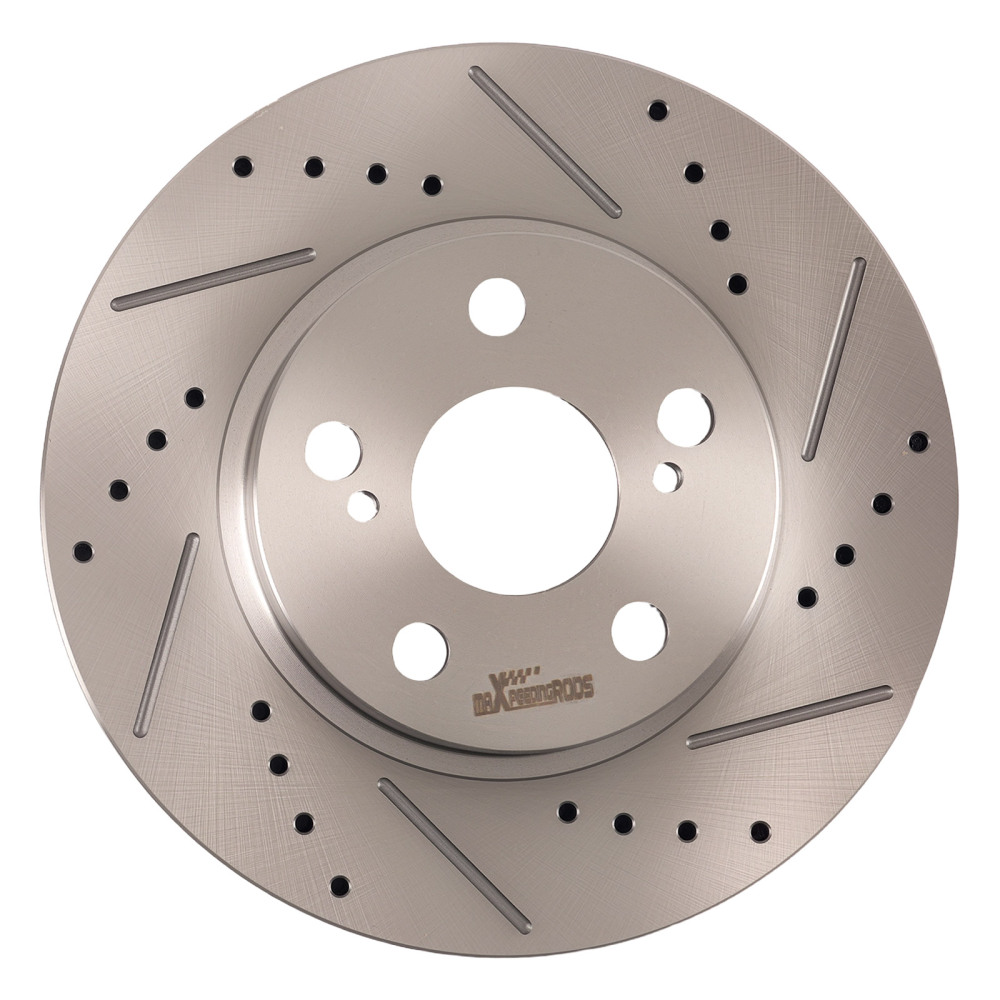 Front Drilled Slotted Brake Rotors Pads compatible for Toyota Prius 2004 2005 2006-2009