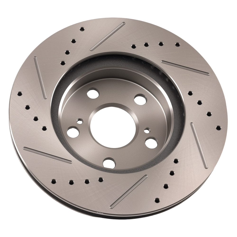 Front Drilled Slotted Brake Rotors Pads compatible for Toyota Prius 2004 2005 2006-2009
