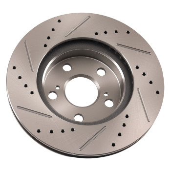 Front Drilled Slotted Brake Rotors Pads compatible for Toyota Prius 2004 2005 2006-2009