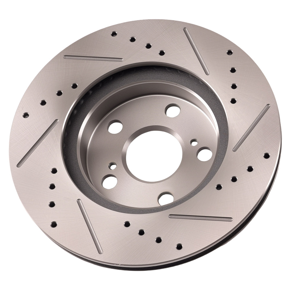 Front Drilled Slotted Brake Rotors Pads compatible for Toyota Prius 2004 2005 2006-2009