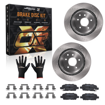 Rear Brake RotorsCeramic Pads Set compatible for Infiniti G37 2009-2013/M35 2006-2010