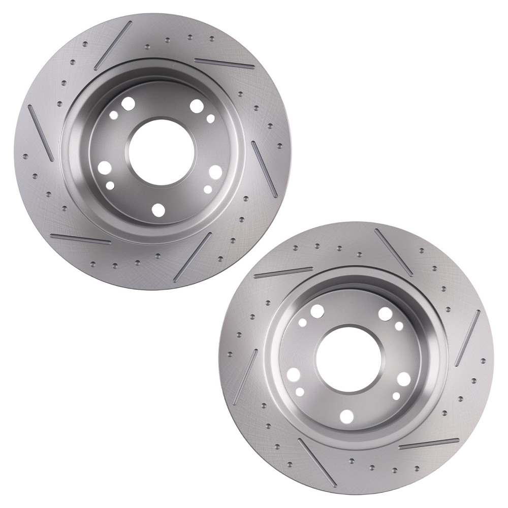 Rear Brake Rotors And Pads Set compatible for Acura ILX 2013-2015/CSX 2006-2011 w/Hardware