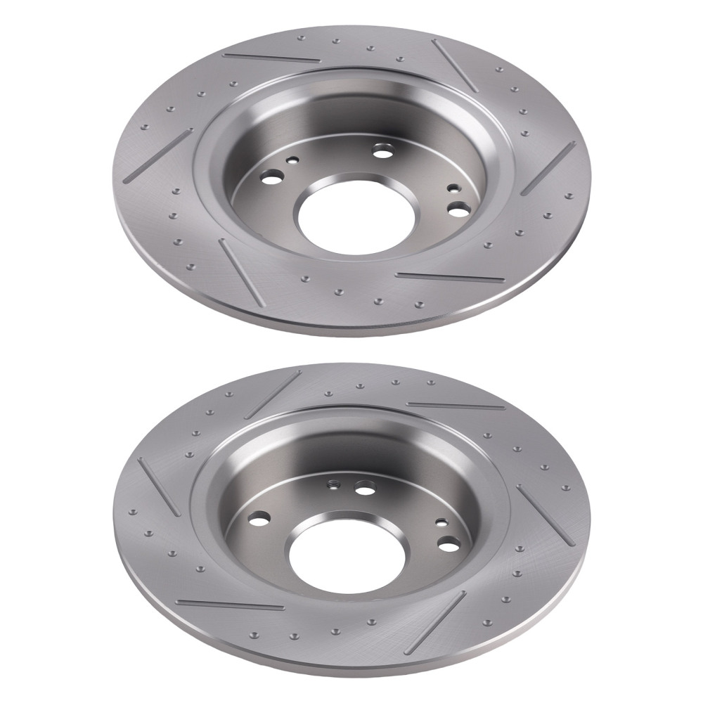 Rear Brake Rotors And Pads Set compatible for Acura ILX 2013-2015/CSX 2006-2011 w/Hardware