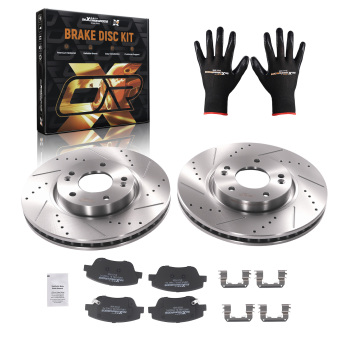 Front Brake Rotors and Pads Kit compatible for Hyundai Sonata 2011-15 compatible for Kia Optima 2011-2016