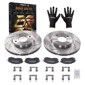 Front Brake Rotors and Pads Set compatible for Nissan Cube 2009-2014 Sentra 2007-2012 D815A