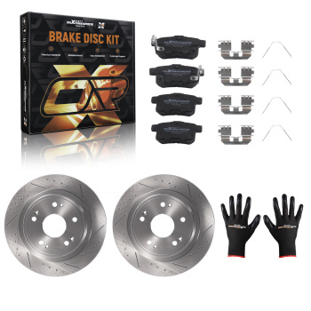 Rear Brake Rotors and Pads Kit compatible for Acura TSX 2009-14 compatible for Honda Accord 2008-17 S31479