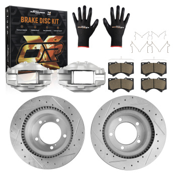 Front Brake Rotors PadsBrake Calipers compatible for Toyota Sequoia 2008-16 compatible for Tundra 2007-16