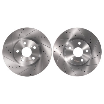 Front Brake Rotors and Pads Set compatible for Pontiac Vibe 2009-2010 compatible for Scion xD 2008-2014