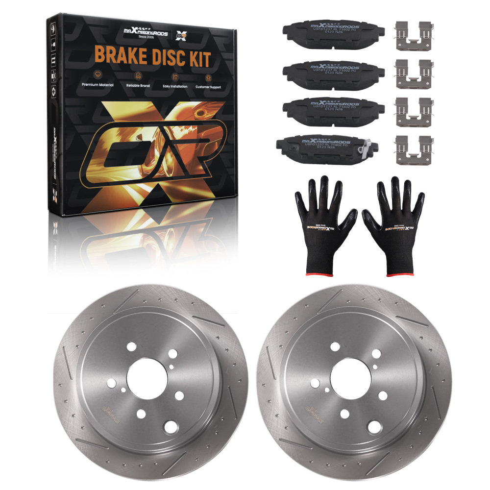 Rear Brake Rotors and Pads Set compatible for Subaru Forester 2009-2013 Impreza 2008-2014