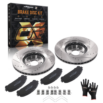 Front Brake Rotors and Pads Kit compatible for Lexus NX300h 2015-2021 RX350 2010-2015 D1324