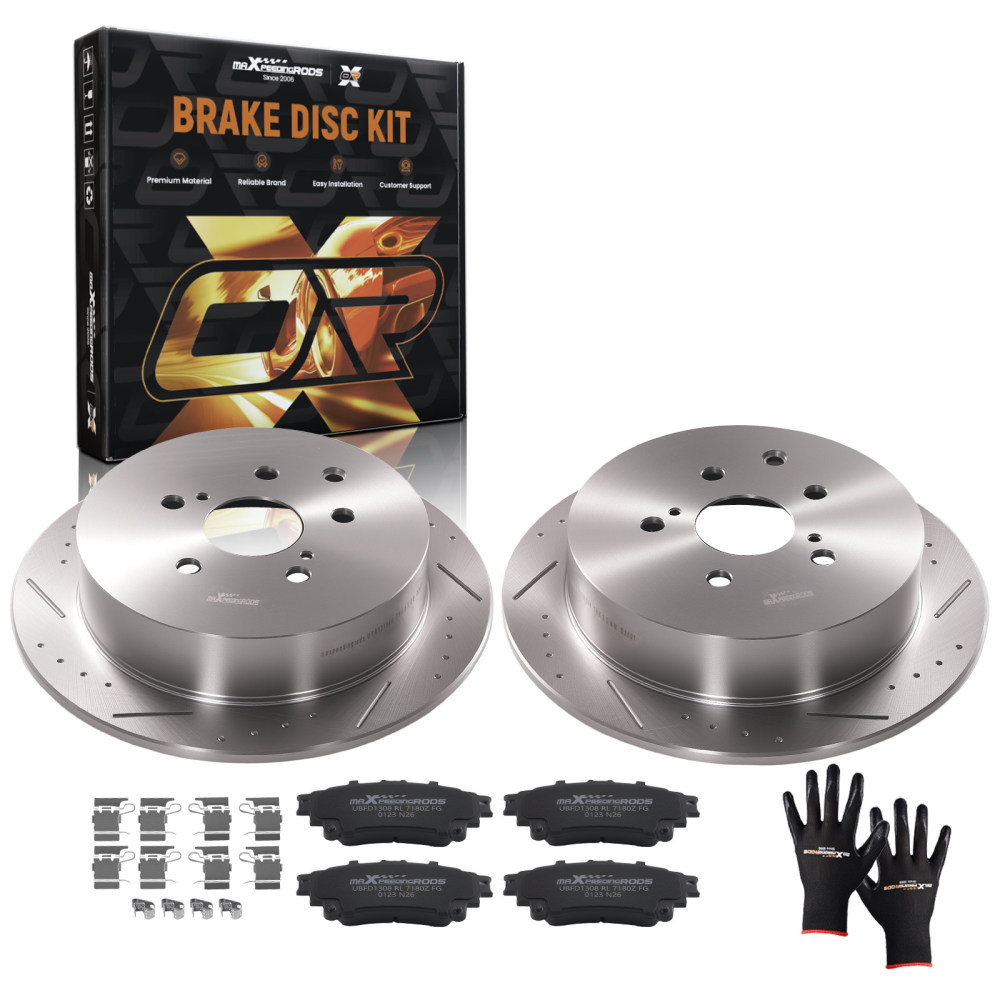 Rear Brake Rotors and Pads Set compatible for Lexus RX350/RX450h 2010-2015 S31544 D1391