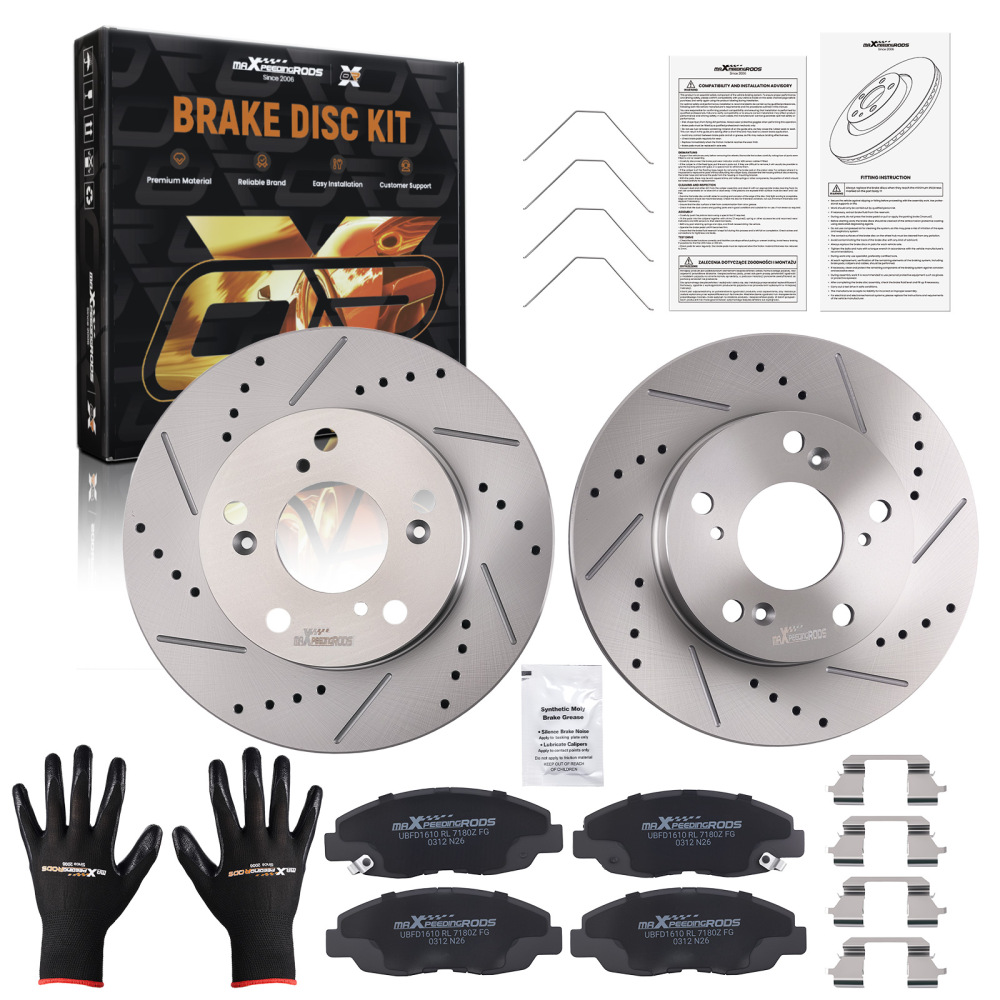 Front Brake Rotors and Pads Set compatible for Honda Civic 2012-2015 DX EX LX EX-L