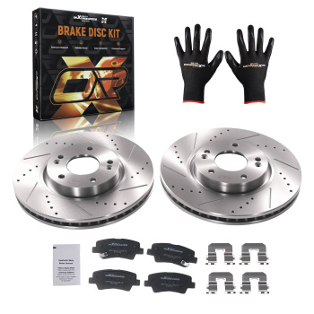 Rear Brake RotorsCeramic Pads Set compatible for Kia Soul 2014-16 compatible for Hyundai Elantra 11-16