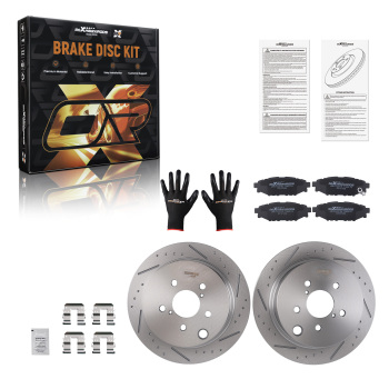 Rear Brake Rotors and Pads Set compatible for Subaru Crosstrek 2016-2023/Impreza 2015-2023