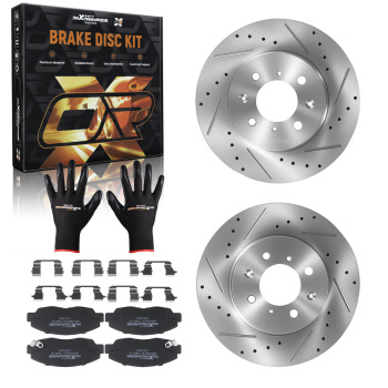 Front Brake Rotors and Pads Set compatible for Acura EL 1997-2005 compatible for Honda Civic 1996-2005