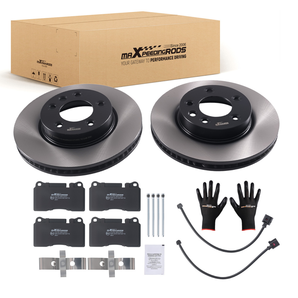 Front Brake Discs and Pads compatible for VW Touareg 7L7 4.2 2002-2010 95535140140