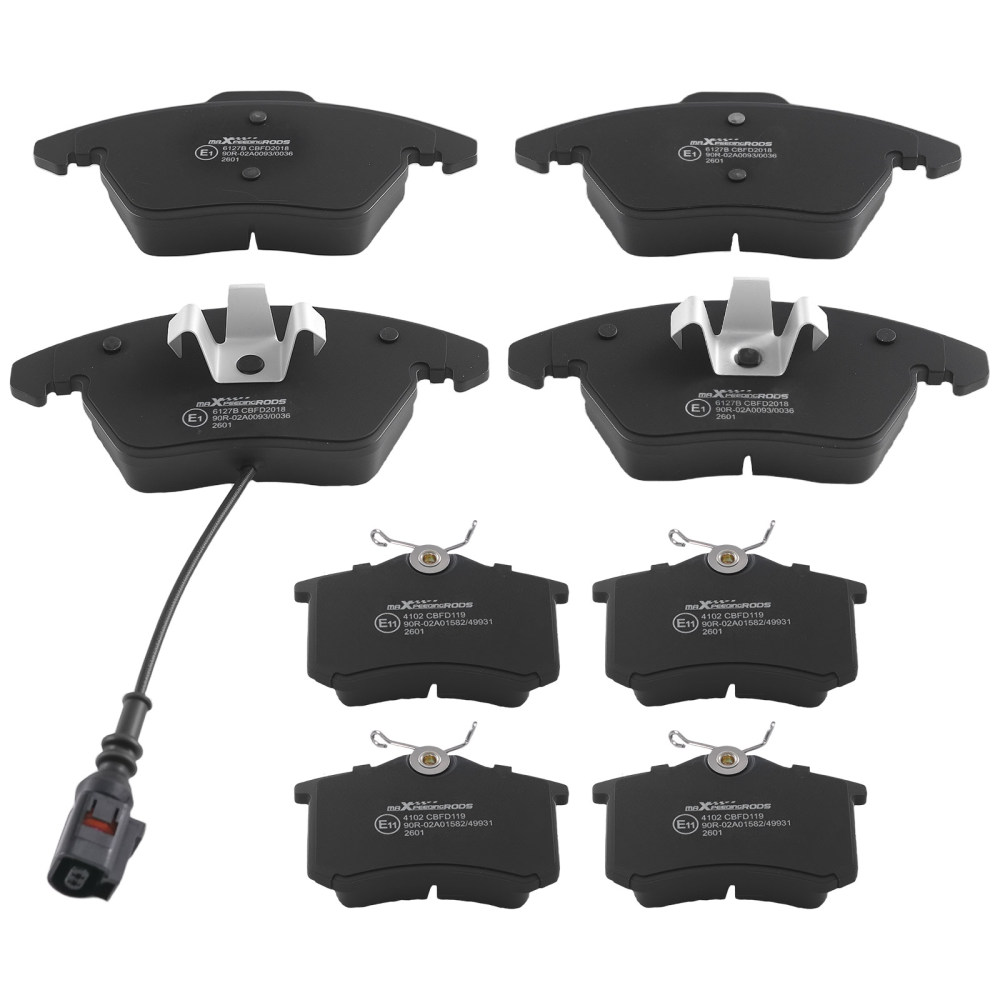 Front+Rear Brake Discs Pads Kit compatible for VW Beetle/Compatible for VW Golf Plus 2011-2013 1K0698151
