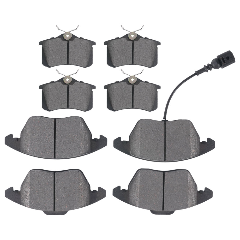 Front+Rear Brake Discs Pads Kit compatible for VW Beetle/Compatible for VW Golf Plus 2011-2013 1K0698151