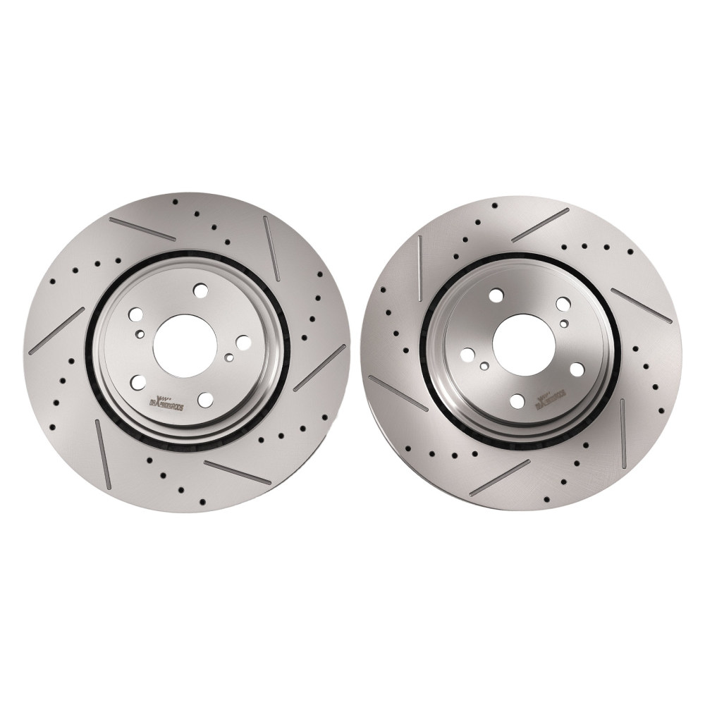Front Rear Disc Brake Rotors Ceramic Pads compatible for Toyota Highlander Sienna/RX350