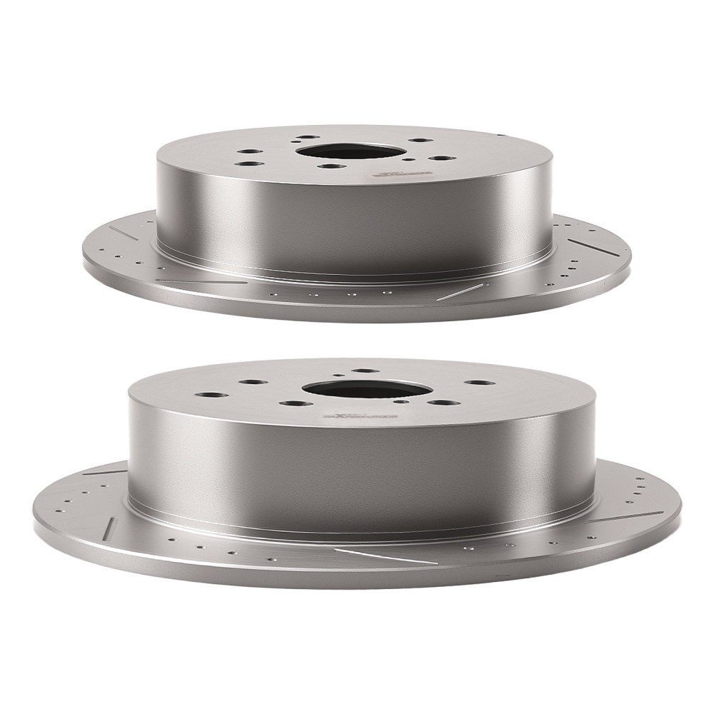 Front Rear Disc Brake Rotors Ceramic Pads compatible for Toyota Highlander Sienna/RX350