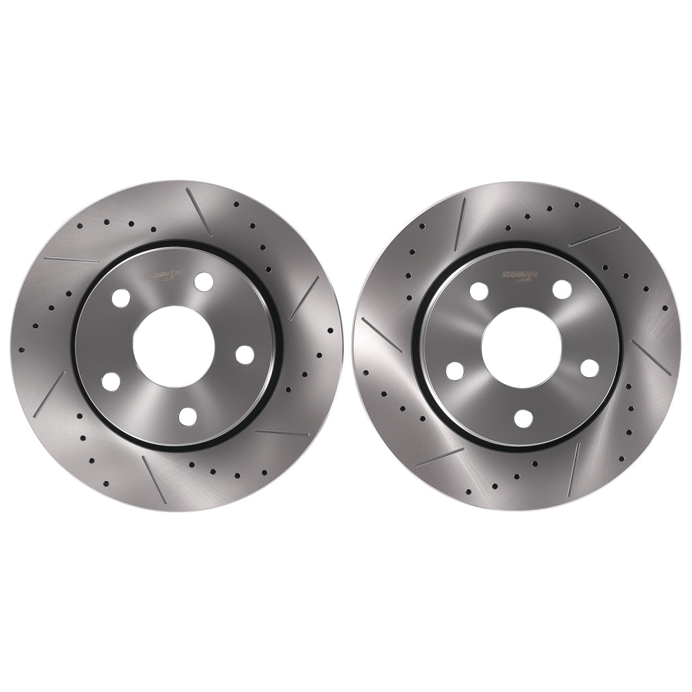 Front Brake Rotors and Pads Set compatible for Jeep Wrangler 2007-2018/Wrangler JK 2018