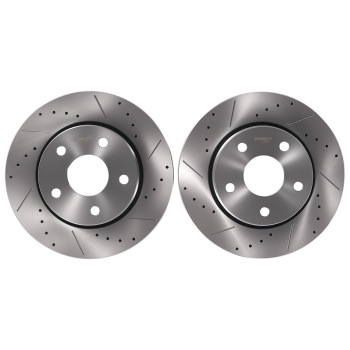 Front Brake Rotors and Pads Set compatible for Jeep Wrangler 2007-2018/Wrangler JK 2018