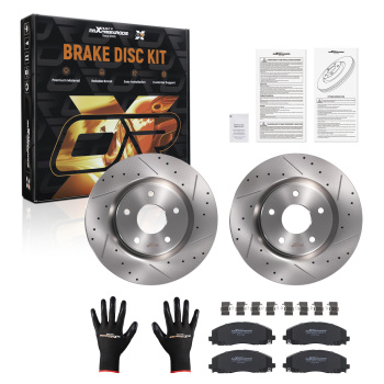 Front Brake Rotors and Pads Set compatible for Chrysler Pacifica 2017-2021/Voyager 2020-21