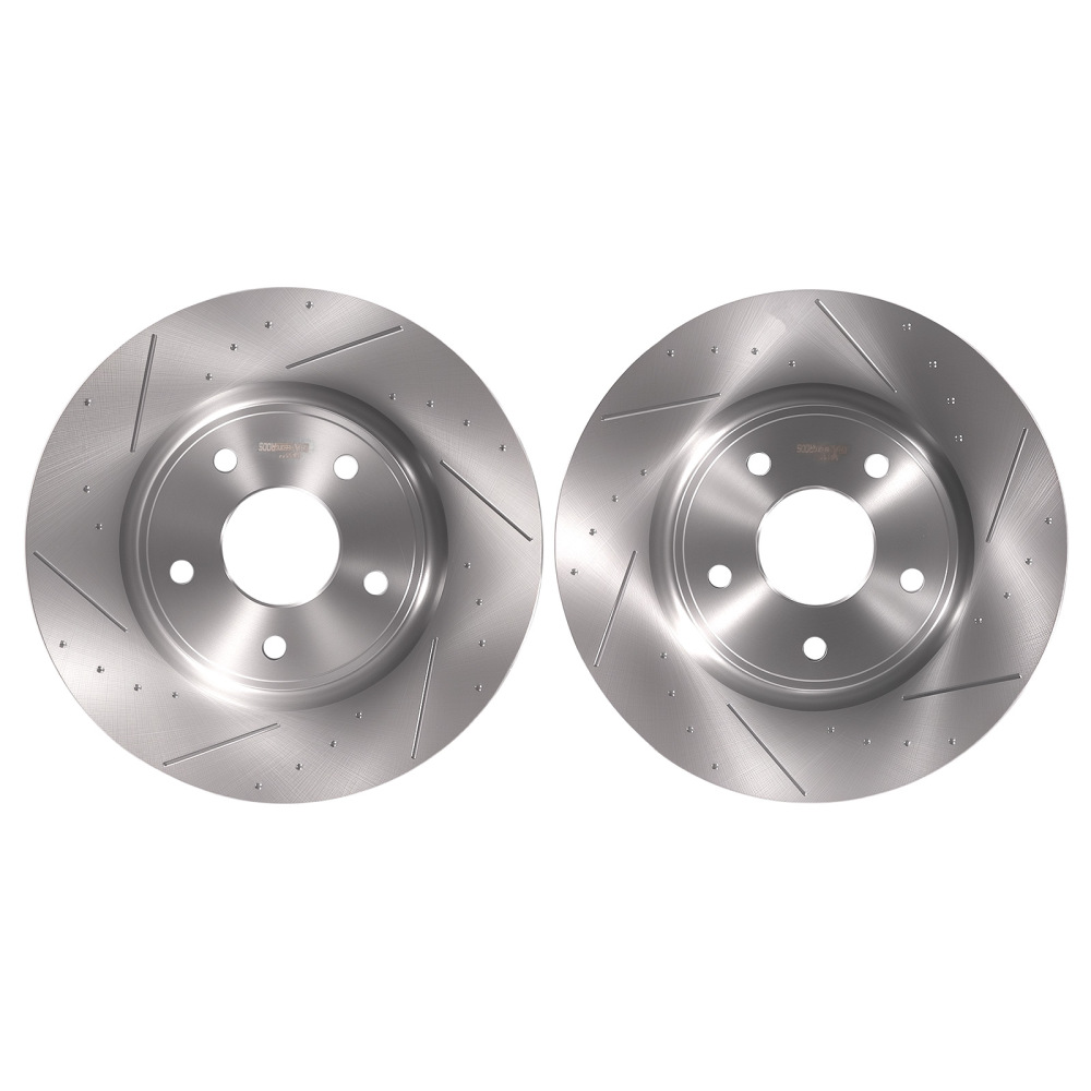 Rear Brake Rotors and Pads Set compatible for Chrysler TownCountry 2012-16 compatible for Ram C/V 12-15