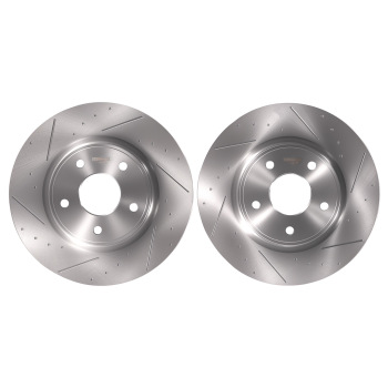 Rear Brake Rotors and Pads Set compatible for Chrysler TownCountry 2012-16 compatible for Ram C/V 12-15