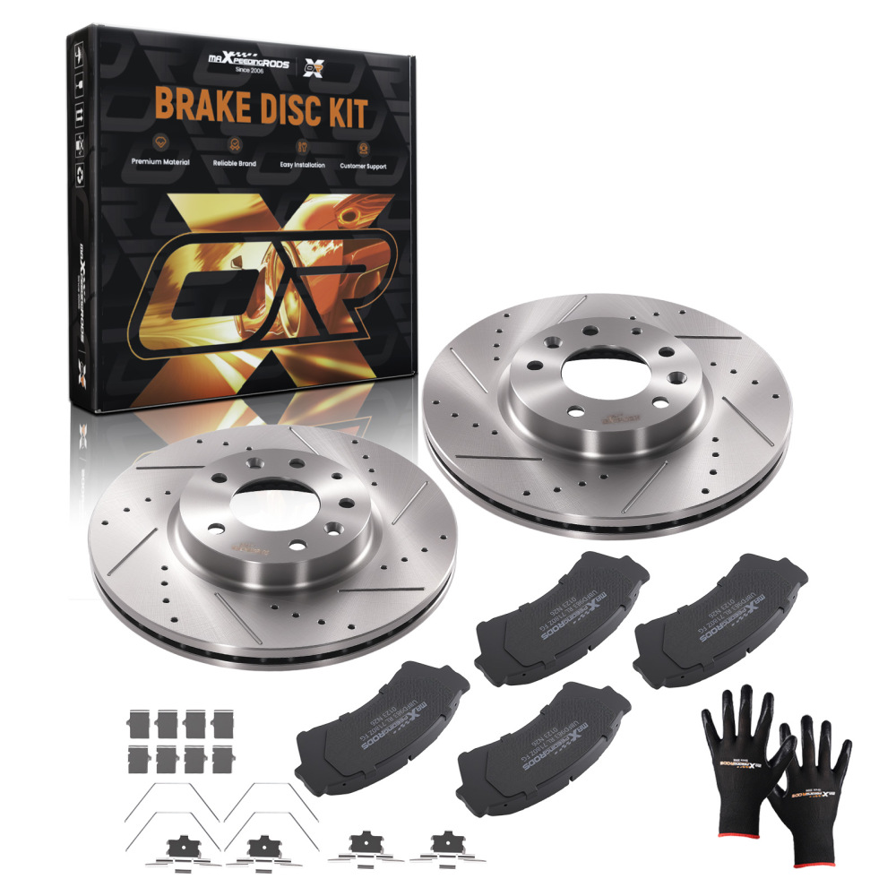 Front Brake Rotors and Pads Kit compatible for Ford Fusion 2006-2012 compatible for Mazda 6 2006-13 D1164