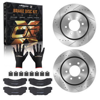 Front Brake Rotors + Brake Pads compatible for Ford Expedition compatible for Lincoln Navigator 2010-2021